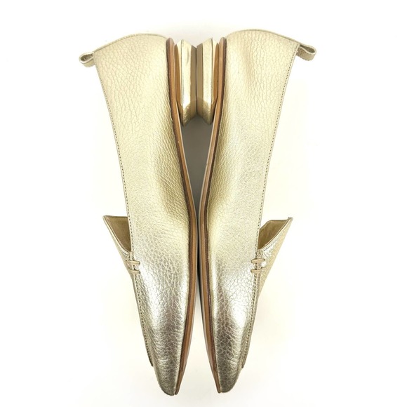 Nicholas Kirkwood Beya Platinum Gold Leather Loafer Size 37.5 / 7.5 - Picture 7 of 12